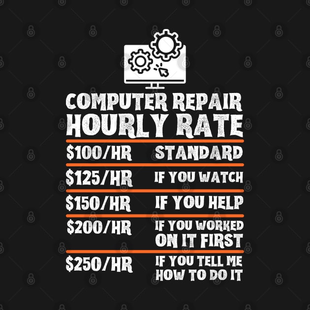 Computer Repair Hourly Rate, Computer Repair Geek by JustBeSatisfied