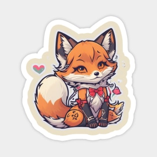 cute foxy girl with heart Magnet