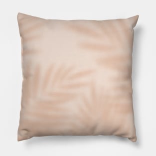 Boho Palm Leaf Shadow Aesthetic Pillow