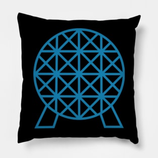 Spaceship Earth - Blue Pillow