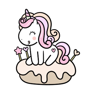 Cute unicorn sitting on a cake T-Shirt