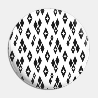 Atomic MCM Diamonds Pattern Black and White Pin