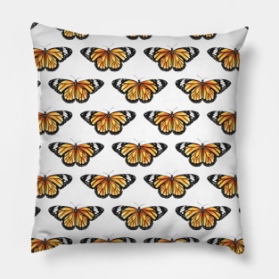 Monarch Butterfly Directional Watercolor Pillow