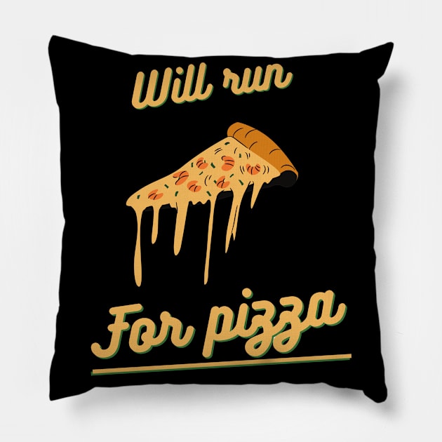 Will run for pizza Pillow by Pajs