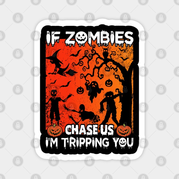 Halloween Zombie Chase Magnet by Lin-Eve