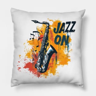 Smooth Jazz Saxophone Pillow