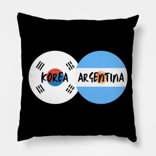 Korean Argentinian - Korea, Argentina Pillow