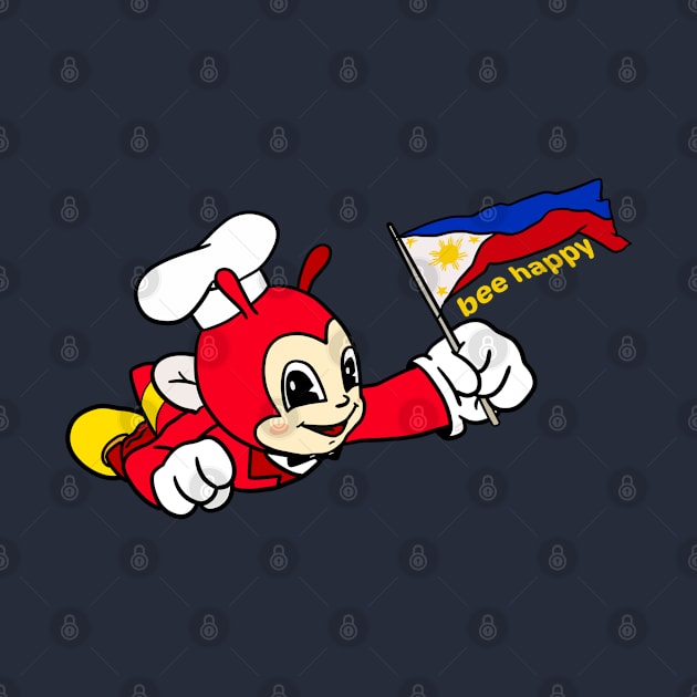 JOLLIBEE BEE HAPPY PHILIPPINE FLAG STICKER by Aydapadi Studio