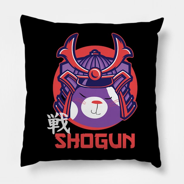 Samurai cat Pillow by Johan13