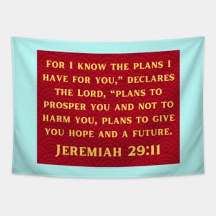 Bible Verse Jeremiah 29:11 Tapestry