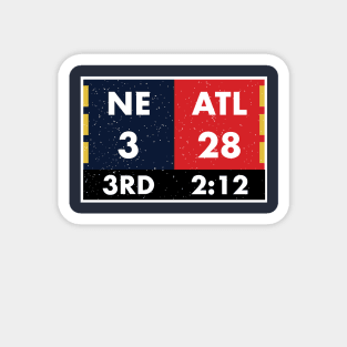 NE 3 ATL 28 to NE 34 ATL 28 Final Shirt: Funny Game Shirts Magnet