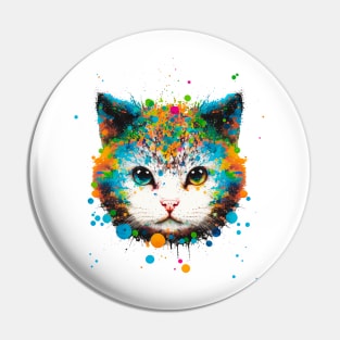 Watercolor Dot Kitten The Purrfect Addition to Your Wardrobe Pin
