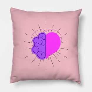 Símbolo cerebro y corazón Pillow