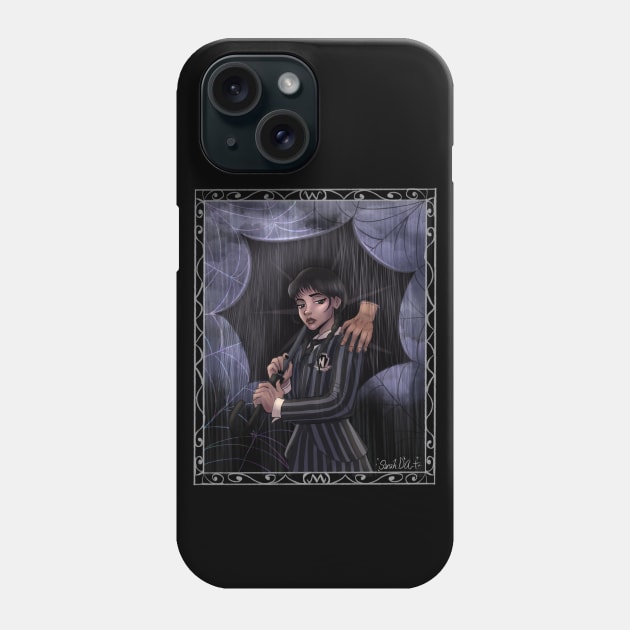 Wednesday Addams Phone Case by Sarah D’ Art