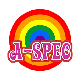 A-Spec Pride Rainbow Flag Roundel. T-Shirt