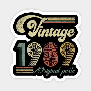 Retro Vintage 1989 35th Birthday Gift Men Women 35 Years Old Magnet