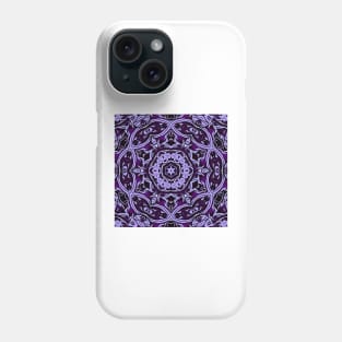lilac pink and purple floral fantasy kaleidoscopic design Phone Case