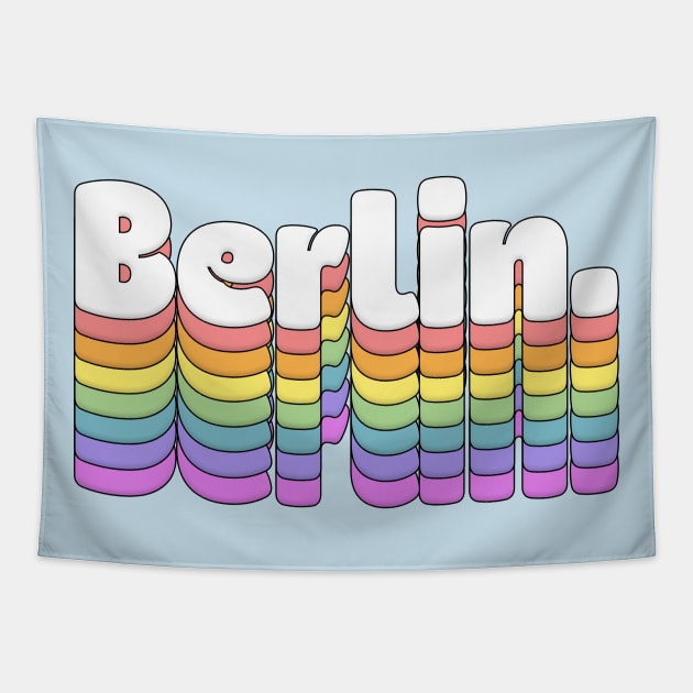 Berlin //\\// Retro Typography Design Tapestry by DankFutura