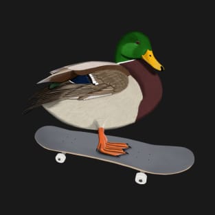 Mallard Bird Skateboard Birdwatcher Animal Biologist T-Shirt