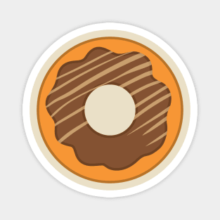 Chocolate Frosting Orange Donut Magnet