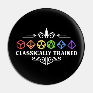 Classically Trained Polyhedral Dice Set Rainbow Tabletop RPG Addict Pin