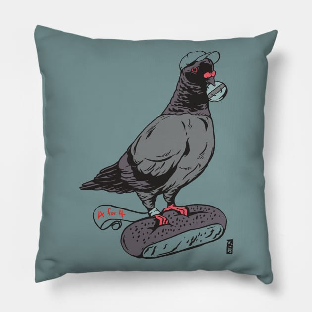 Philly Pigeon Pillow by Thomcat23