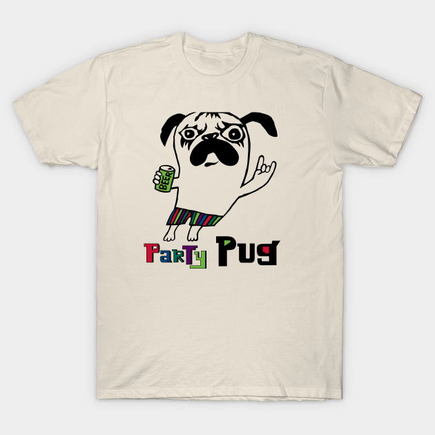 Discover Party Pug - Pugs - T-Shirt