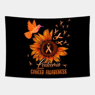 Hummingbird Orange Sunflower Leukemia Cancer Awareness Tapestry