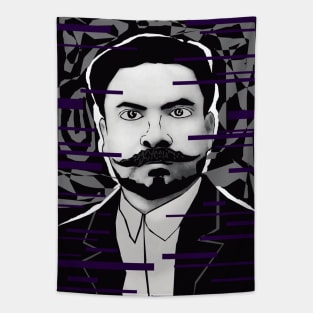 Ruben Dario 2 in Black and White Tapestry