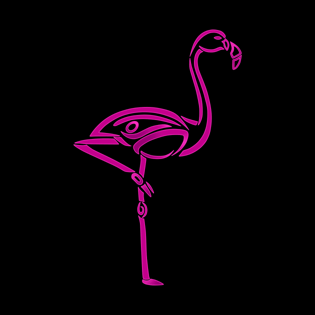 Flamingo Tribal Design by Alaina Williams