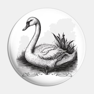 Beautiful Swan Pin