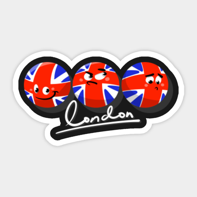 Great Britain British Flag London Funny Emoji T Shirt