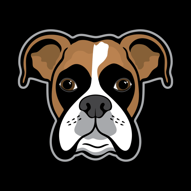 Boxer Dog Face by Purrsnickitty Design