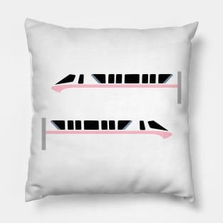 Minimal Monorail Pink Pillow