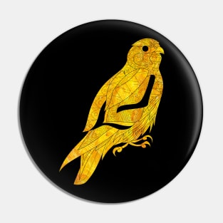 Golden peregrine falcon mandala ecopop Pin