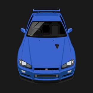 Skyline GTR V Spec R34 - Blue T-Shirt