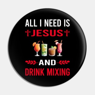 I Need Jesus And Drink Mixing Mixologist Mixology Cocktail Bartending Bartender Pin