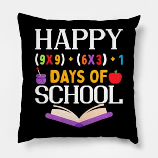 Happy 100 Days Of School Teacher Pillow