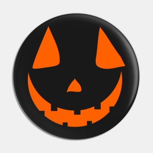 Halloween Pumpkin Face Orange Pin