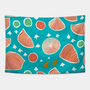 Abstract Tropical Beach Picnic (MD23SMR007b) Tapestry