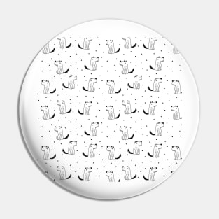 Cute dog illustration pattern with dots Pin