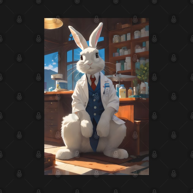 Doctor bunny in his clinic by Spaceboyishere