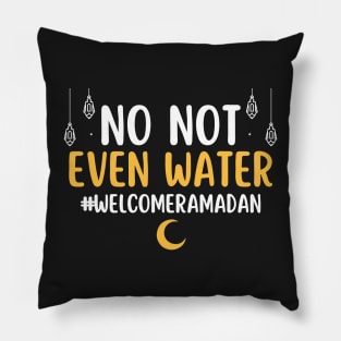 Vintage No Not Even Water Fasting Muslim Ramadan Kareem 2022 Pillow