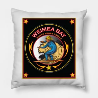 HAWAII NORTH SHORE WEIMEA BAY SURFING Pillow