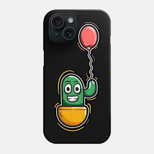 Cactus and balloon Phone Case