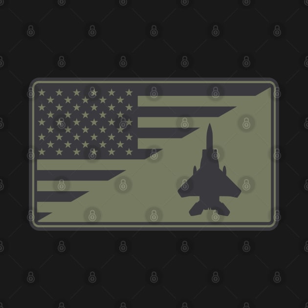 F-15 Eagle US Flag Patch (subdued) by TCP