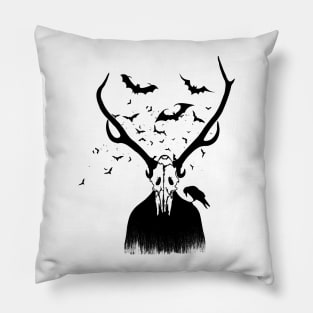 Halloween Skull Horn Pillow