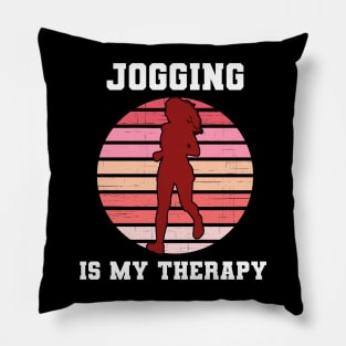 Jogging Is My Therapy Pillow