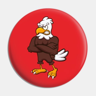 Angry Eagle Character Pin