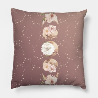Floral Moon Phases Pillow
